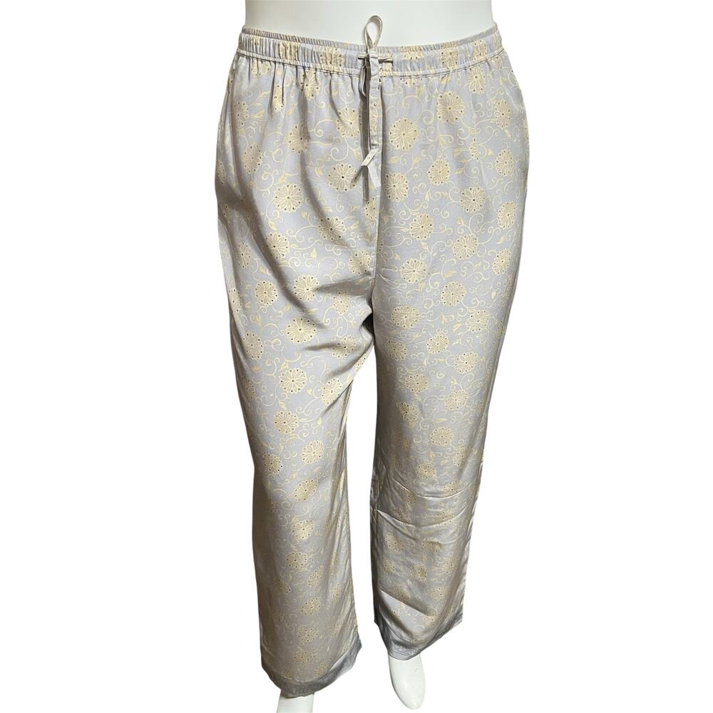 🌟CW Women’s 100% Silk Drawsting Trouser Pants Sz-16/18